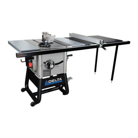 Biesemeyer Delta 36-5052 10 In. Left Tilt Table Saw W/52 In. Right Rip, Steel Extension Wings 36-5052